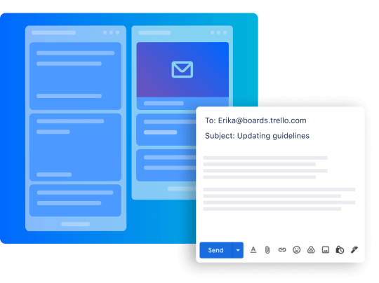 Show two-way sync of email going to Trello card on board.